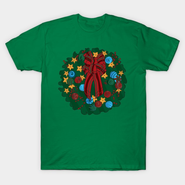 Holly on Your Front Door T-Shirt by ColoringWithKristine